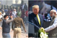 আহমেদাবাদে ট্রাম্প, দিল্লি র'ণক্ষেত্র; নিহ'ত পুলিশ