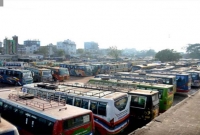 রাজশাহী থেকে ঢাকাসহ দূরপাল্লার সব রুটে বাস চলাচল বন্ধ রাজশাহী থেকে ঢাকাসহ দূরপাল্লার সব রুটে বাস চলাচল বন্ধ