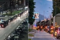 এটি কোনো সিনেমার দৃশ্য নয়, ইতালির রাস্তায় ট্রাক ভর্তি লা'শের সারির সত্য ঘটনা