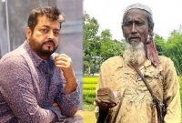 'ত্রাণ তহবিলে দান' বাবা ডেকে ভিক্ষুকের পায়ে সালাম ওমর সানীর