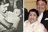 লতা মঙ্গেশকরের কোলে ৩ মাসের ঋষি কাপুর!