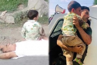 কাশ্মিরে গু'লিতে মৃ'ত দাদার দেহের ওপর বসে অঝোরে কান্না শিশুর, হৃদয়বি'দারক ছবি ভাই'রাল