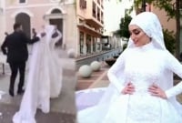 লেবাননে ভয়ঙ্কর বি'স্ফো'রণ, বিয়ের ফটোশ্যুট ফেলে দৌড়ে পালালেন নবদম্পতি (ভিডিও)