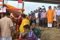 নৌপথে দিনাজপুরের উদ্দেশ্যে শ্রীশ্রী কান্তজীউর যাত্রা শুরু
