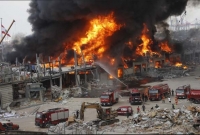 ফের লেবাননে ভ'য়াব'হ আ'গুন, দা'উ দা'উ করে জ্ব'লছে বৈরুত বন্দর  