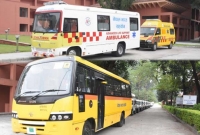 নেপালকে অ্যাম্বুল্যান্স ও স্কুল বাস উপহার দিলো ভারত