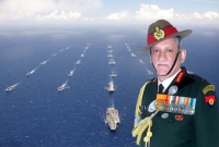 ভারত মহাসাগরে ১২০ যুদ্ধজাহাজ মোতায়েনের কারণ জানালেন বিপিন রাওয়াত