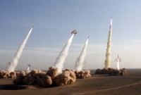 সারি সারি ক্ষেপণাস্ত্রের মহড়ায় নজিরবিহীন শক্তি দেখালো ইরান