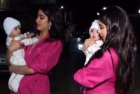 সন্তান কোলে বেরিয়ে এলেন জাহ্নবী!