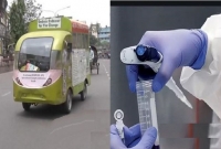  ঘুরে ঘুরে করোনা নমুনা সংগ্রহে রাস্তায় নেমেছে ভ্রাম্যমাণ গাড়ি