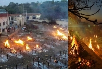 করোনায় ভারতে গা শিউরে ওঠার মত,  সারি সারি জ্বলছে চিতা, একই চিত্র কবরস্থানগুলো