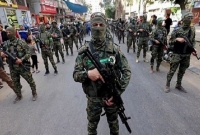 ইসরায়েলের বিরুদ্ধে যুদ্ধ শেষে গাজায় সামরিক মহড়া চালাল হামাস