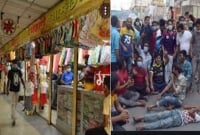 দোকানপাট খোলার দাবিতে রাজশাহীতে বিক্ষোভ