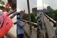 ফ্লাইওভারে পাওয়া গেল ভয়ংকর সুতা!