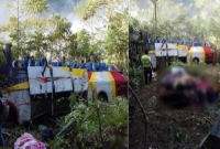 নিয়ন্ত্রণ হারিয়ে পাহাড়ের নিচে বাস, নিহত ২৩