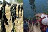 প্রাণে বাঁচতে পালাচ্ছে শত শত মানুষ, বাড়িঘরে অগ্নিসংযোগ মিয়ানমার সেনাবাহিনীর