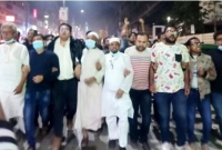 খবরটি ছড়িয়ে পড়লে শুরু হয় আনন্দ মিছিল-মিষ্টি বিতরণ