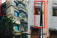  ভূমিকম্পের আঘাতে যেখানে ‘হেলে’ পড়েছে দুটি ভবন