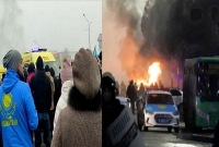 তেলের মূল্য বৃদ্ধি, কাজাখস্তানের রাষ্ট্রপতি ভবনে আগুন দিল বিক্ষোভকারীরা