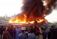 রোহিঙ্গা ক্যাম্পে ভয়াভয় আগুন, পুড়ে শেষ সহস্রাধিক ঘর