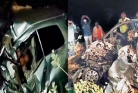 গাড়িটি দুমড়েমুচড়ে যায়, ঘটনাস্থলেই নিহত ৯