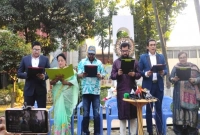 আজ জায়েদ খানকে শপথ বাক্য পাঠ করালেন ইলিয়াস কাঞ্চন