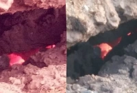 কক্সবাজারে হঠাৎ মাটির নিচ থেকে বের হলো আগুন