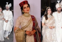 'আলিয়া নির্লজ্জভাবে কঙ্গনার শাড়ির ডিজাইন নকল করেছেন'