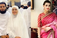 স্বামীর সঙ্গে কাবা শরীফে সানা খানকে দেখে যা বললেন বর্ষা
