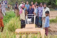 মাত্র ১ টাকায় এক বিঘা জমির ধান কাটা ও মাড়াই!
