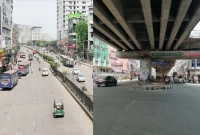 সড়কে নেই কোলাহল, নেই হর্নের শব্দ, ফাঁকা বাস টার্মিনাল!