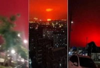 চীনে আতঙ্ক, আকাশ হঠাৎ রক্তের মতো লাল!