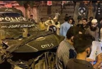 শক্তিশালী বোমা বিস্ফোরণ করাচির জনবহুল স্থানে