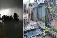 লণ্ডভণ্ড দুই শতাধিক ঘরবাড়ি, মধ্যে রাতে ঝড়ের তাণ্ডব