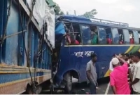 যাত্রীবাহী বাস ও ট্রাকের মুখোমুখি সংঘর্ষ, ২ জনের মৃত্যু