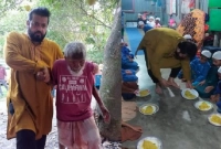 বৃদ্ধাশ্রম ও এতিম শিশুদের মাঝে খাবার বিতরণ করলেন নায়ক ওমর সানি