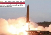 মার্কিন প্রেসিডেন্ট ফিরে যেতেই তিন ব্যালিস্টিক ক্ষেপণাস্ত্র নিক্ষেপ উত্তর কোরিয়ার 