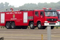 রাজধানী ঢাকায় জুতার কারখানায় আগুন