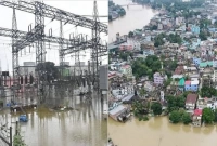 পানি ঢুকে পড়েছে বিদ্যুৎ উপকেন্দ্রে, অন্ধকারে পুরো সিলেট পানি ঢুকে পড়েছে বিদ্যুৎ উপকেন্দ্রে, অন্ধকারে পুরো সিলেট
