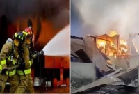  ঝুটের গুদামে আগুন, মুহূর্তে ছড়িয়ে পড়ে চারদিকে