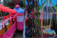 পুকুরের ওপর বাসর ঘর বানিয়ে আলোড়ন সৃষ্টি করেছেন হা‌লিম মিয়া!