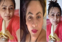 অর্ধেক ছোলানো কলা দিয়ে শ্রীলেখার কান্ড!