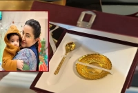 সোনার চামচে ভাত খাবেন পরীমণির ছেলে