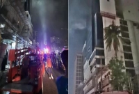 রাজধানীর শ্যামলীতে ২০ তলা ভবনে আগুন