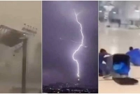 মক্কায় প্রচণ্ড ঝড়, উড়িয়ে নিল মসজিদের কর্মী-ওমরাহযাত্রীদের (ভিডিও)