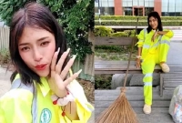 থাইল্যান্ডের রাস্তার সুন্দরী ঝাড়ুদারের আয় জানলে অবাক হবেন