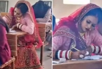  বিয়ের পোশাকেই ভাবিকে পরীক্ষা দিতে নিয়ে গেলেন দেবর!