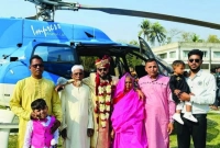 ইচ্ছা পূরণ হলো বাবা-মায়ের, হেলিকপ্টারে চড়ে বিয়ে করলেন ছেলে