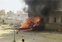 বিমান বিধ্বস্ত, ধরে যায় আগুন 