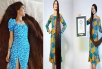 গিনেজ রেকর্ড, ৮ ফুট লম্বা চুল ৫ ফুট আলিয়ার!